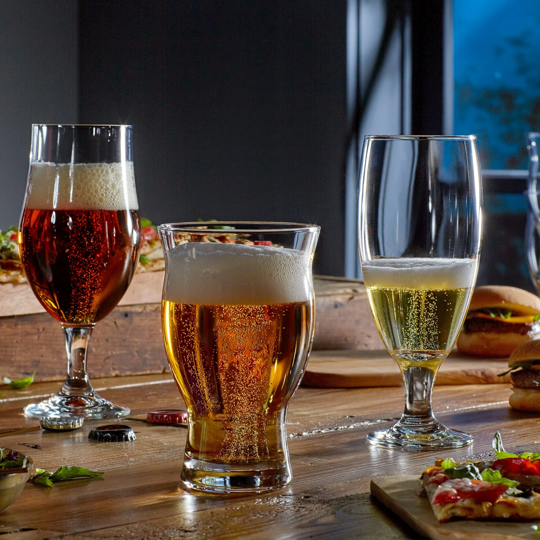 Libbey Craft Brews Nucleated Pint Beer Glasses, 16.75 ounce, Set of 4