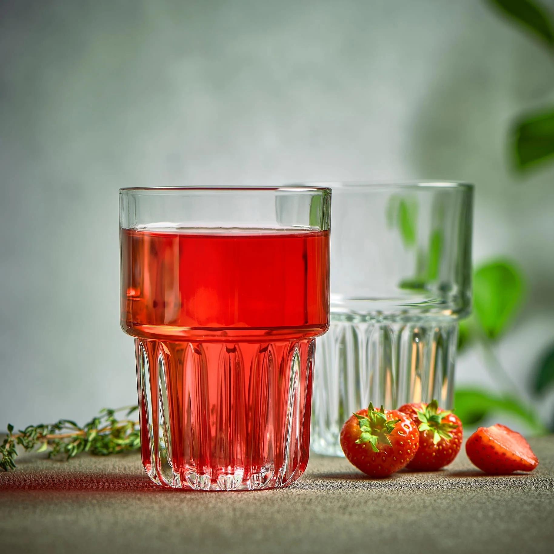 Libbey Everest 可叠放 12 件混合玻璃饮品杯具套装