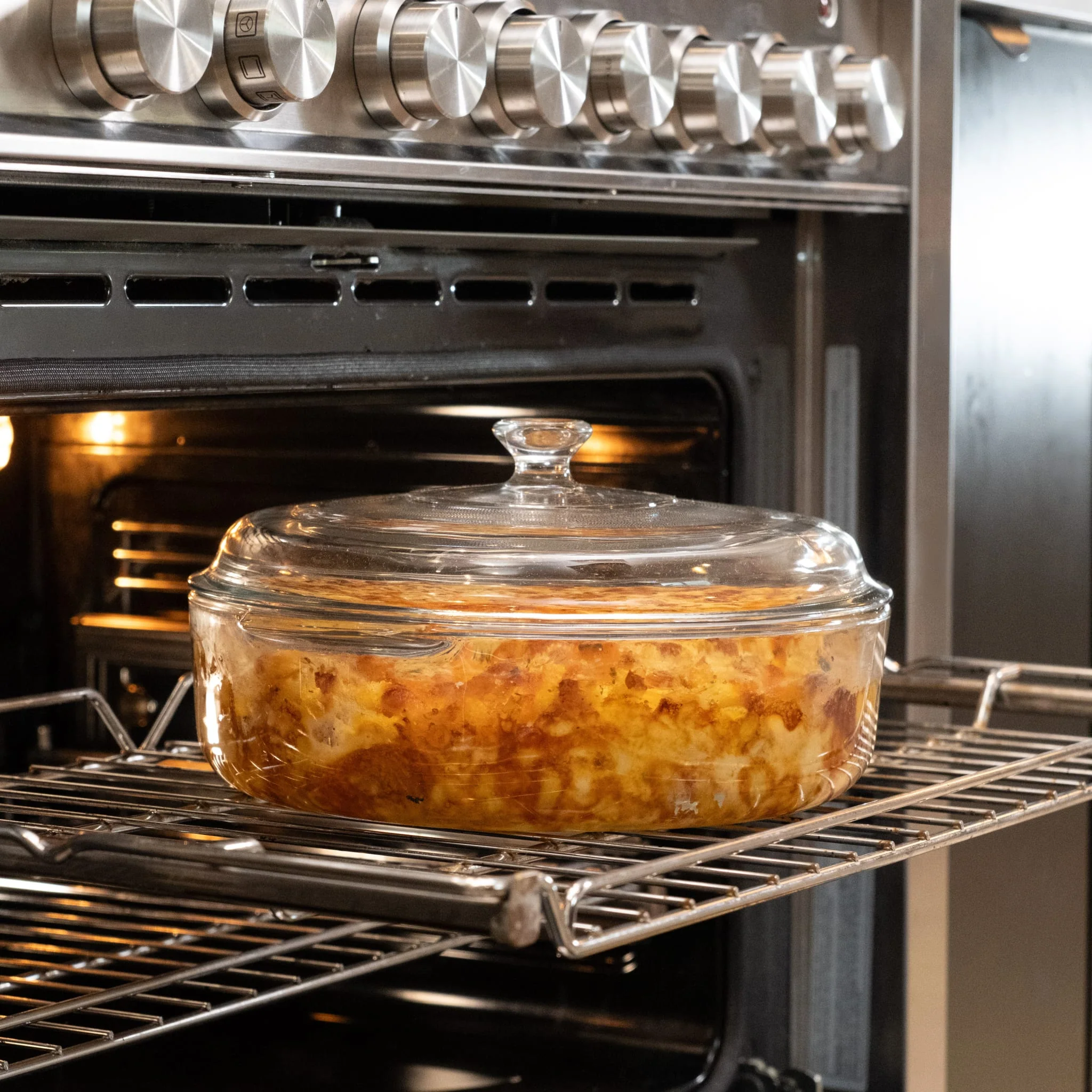 Libbey Baker's Basics 2 Piece Glass Casserole Baking Dish Set with 1 Glass Cover