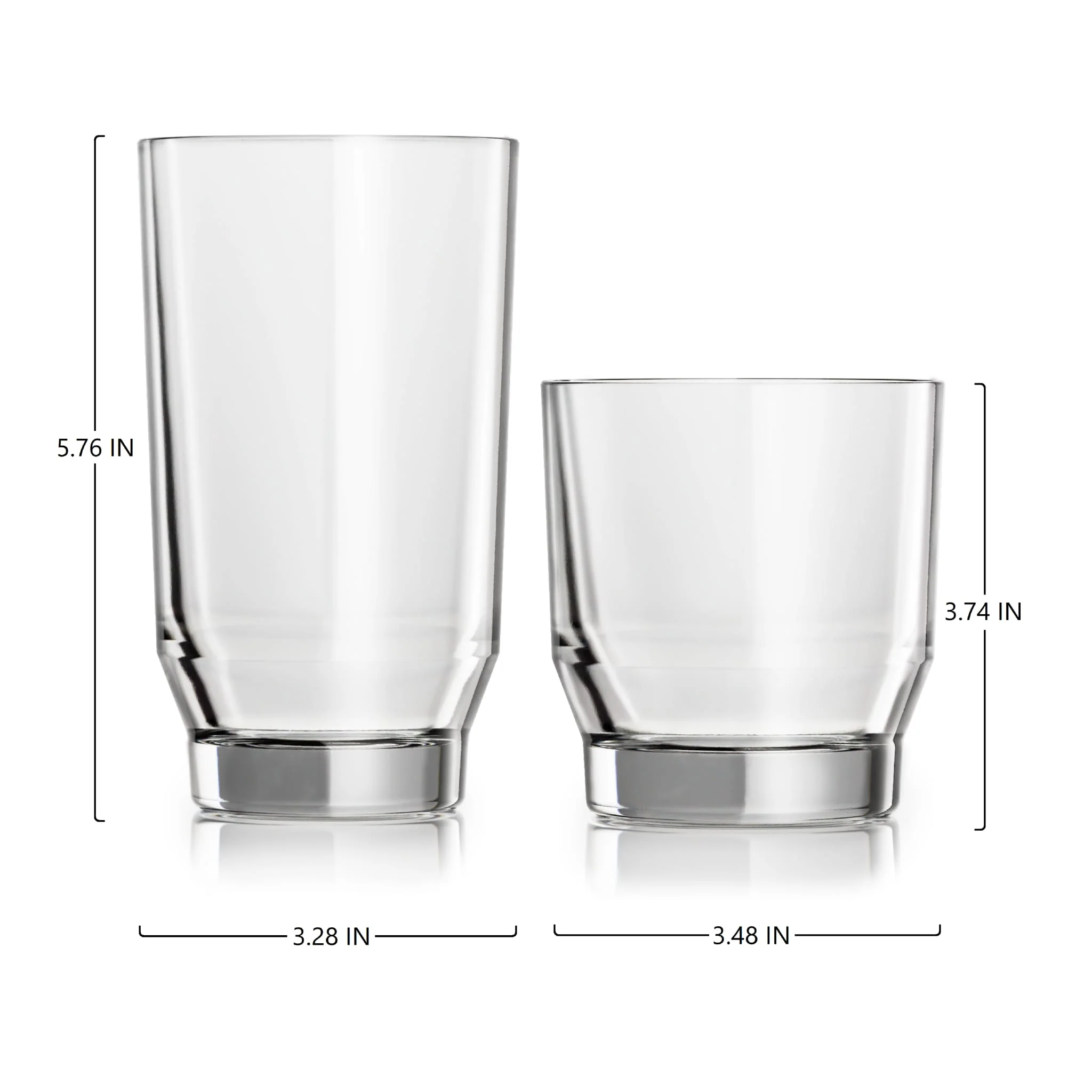 Libbey Merida 8 Piece Tumbler and Rocks Glass Set