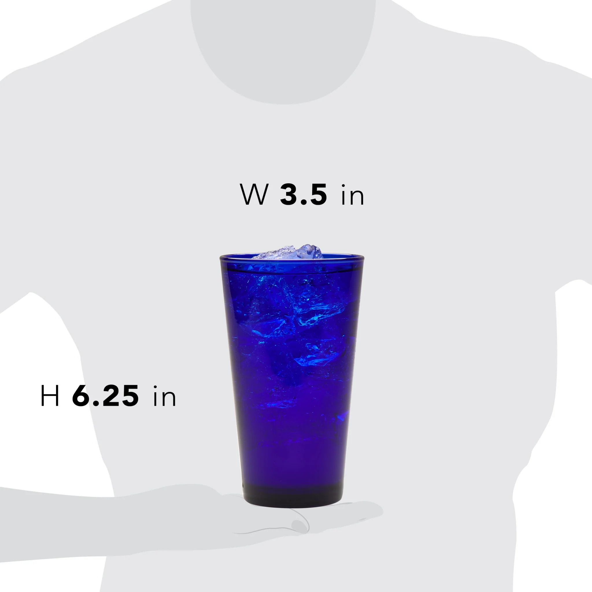 Libbey Cobalt Flare 平底杯，17.25 ounce，8 只装